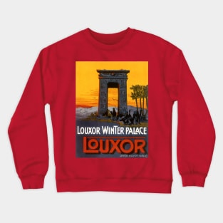 Vintage Travel Poster, Louxor Winter Palace Crewneck Sweatshirt